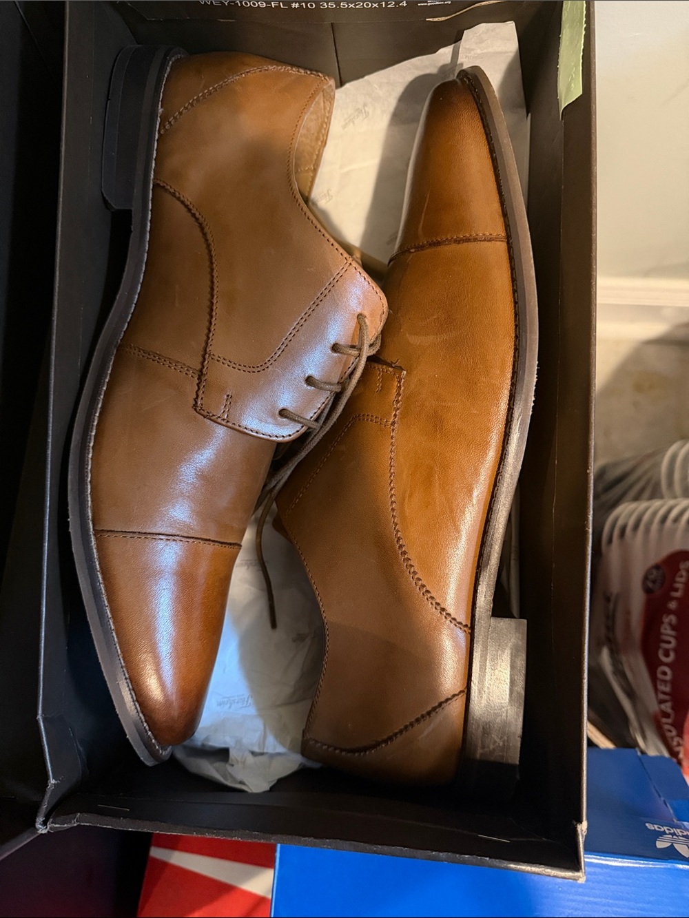 Florsheim Men's Brown Leather Derby Oxfords